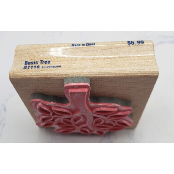 Stampabilities Autumn Fall Basic Tree Wood Mounted Rubber Stamp G1118 - Picture 2 of 7